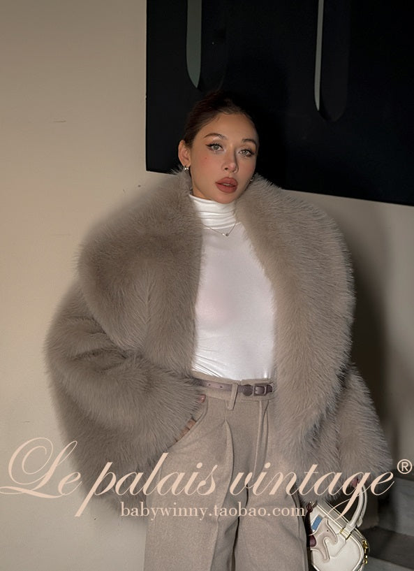 Le Palais Vintage  fur coat woolen trousers-DIOR