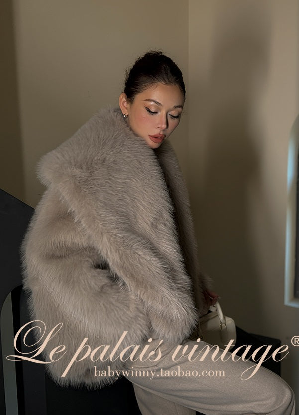 Le Palais Vintage  fur coat woolen trousers-DIOR