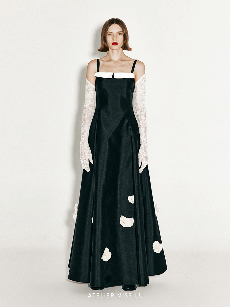 ATELIER MISS LU Orchid Shape Cut Gorgeous Swing Dress - CLAIRE.