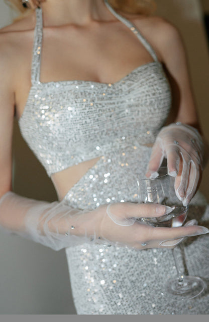 GOUDIN light luxury women's evening dress-JOJO.