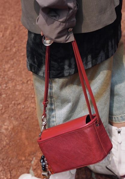 IUBALLET Retro Small Leather Box Bag - SWADE.