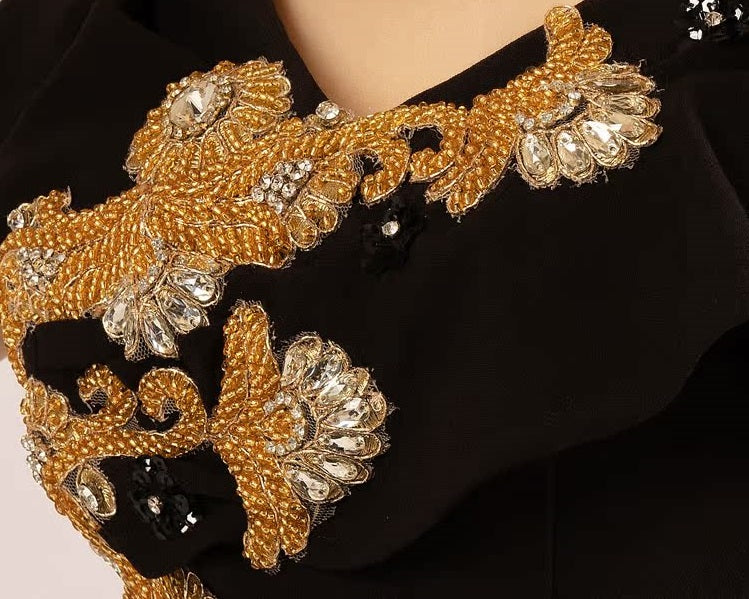 BAISHA New evening banquet host niche high-end temperament slim dress- TAKE.