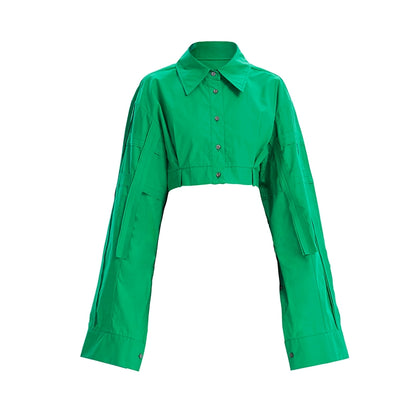 TINY IN ultra-short with large sleeves women's top -LULU.