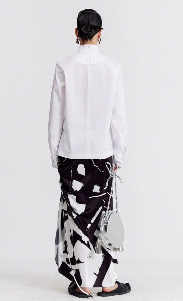 ZHUCHONGYUN Autum Print Sirred Skirt-GAJEEL.