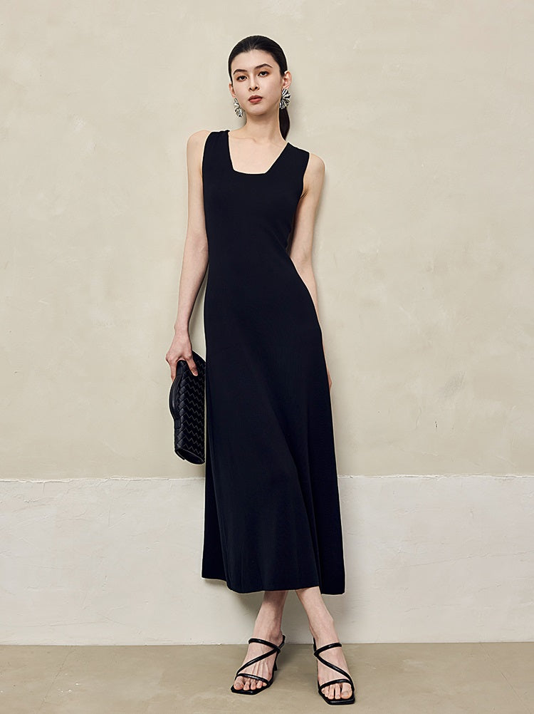 HECO Back Cross Midi Sleeveless Dress - SAVIOR.