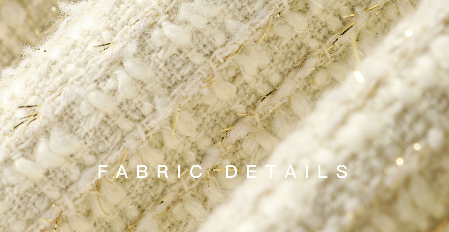 WANGXO | Embossed Shiny Onion Wool Tweed Long Coat with Shawl Collar - MYRA.