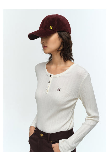 COMME MOI Lu Yan Designer New Women's Retro Contrast LOGO Baseball Cap - PHASE.