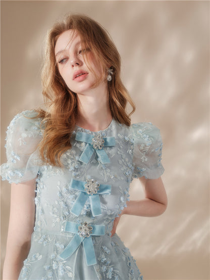 Wardrobes by Chen Classic Gold Water Drop Diamond Bow Stud Earrings-Phoebe