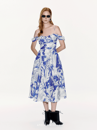 ATELIER MISS LU Mulberry Silk Linen-blend Slip Dress - BILLIE