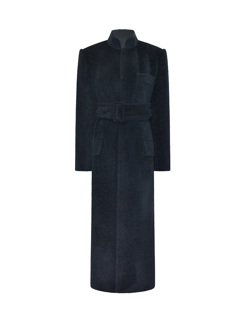 M essential Mackay designer brand water-collar tunic coat - game.