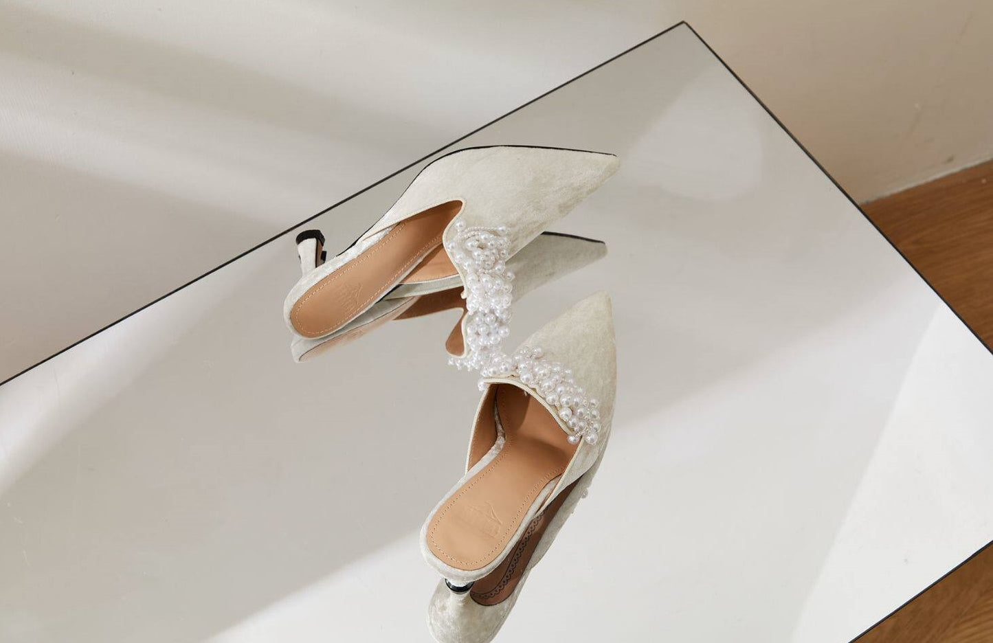 B-FEI pearl new Chinese heel sandals-ZENI.