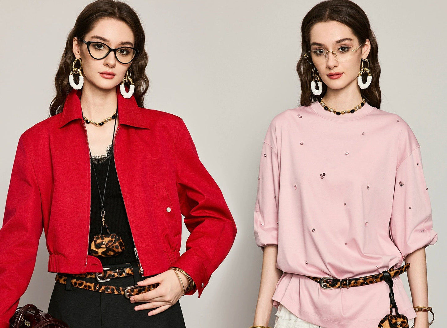 ANNASPEAK original top layer cowhide high-quality texture vintage leopard print belt-NIGE.