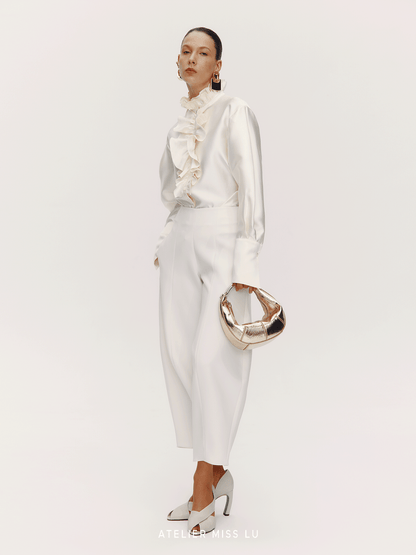 ATELIER MISS LU [After the Drama] New Artistic Scimitar Silhouette Pants - GRAT.