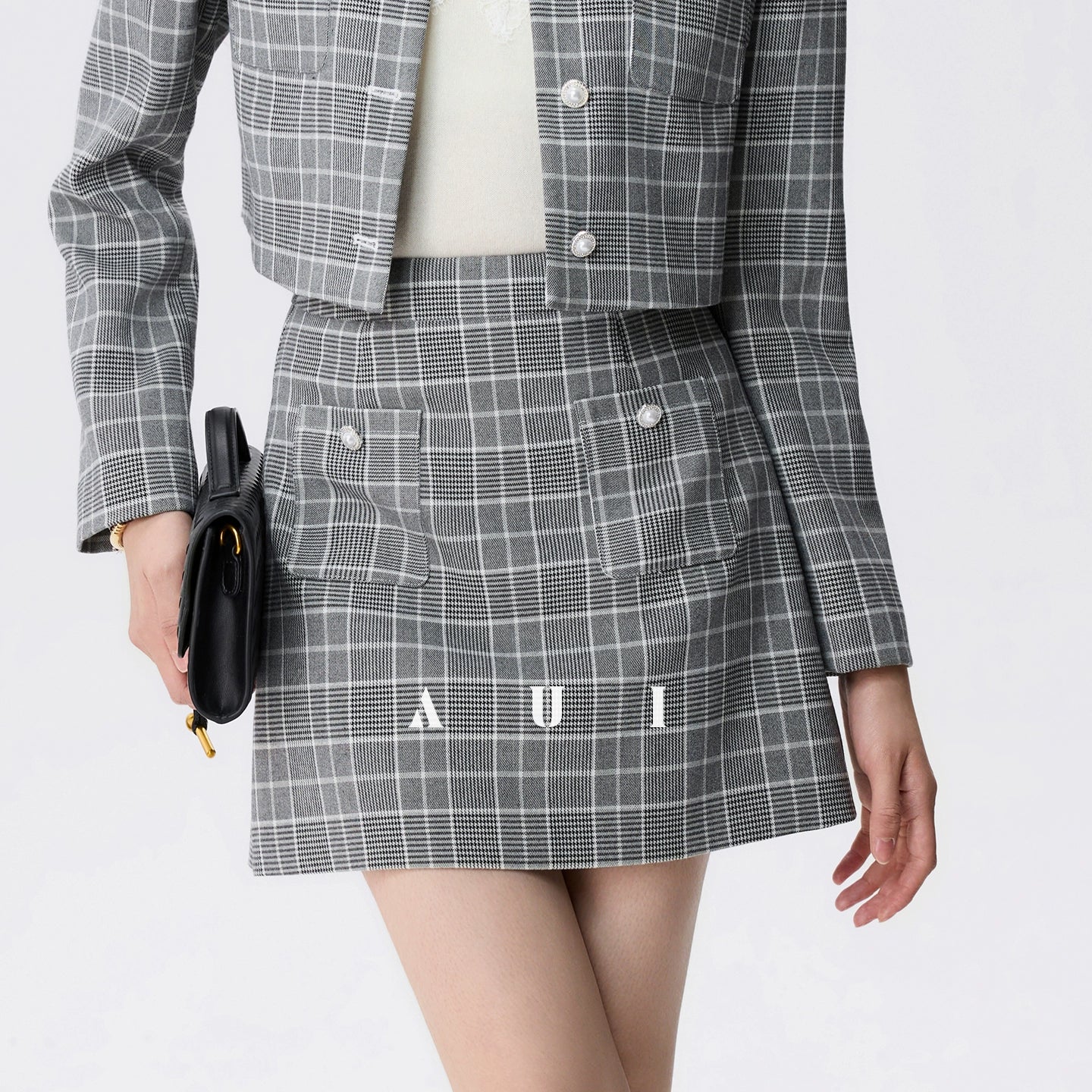 AUI Small Fragrance Style Suit Lace Jacket High-waisted Hip Two-Piece Skirt - Dal-Rae