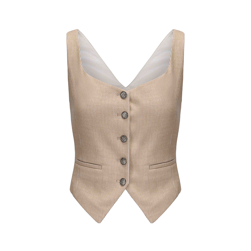 ATELIER MISS LU French wool corduroy waisted vest - STEVE.