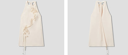 COMME MOI Lv Yan Designer Summer New Dribble Halterneck Dress Set - POSEY.