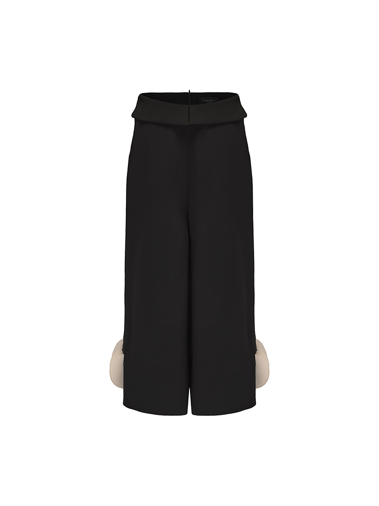ATELIER MISS LU stacked disc panel design cropped wide-leg pants - JONAS.