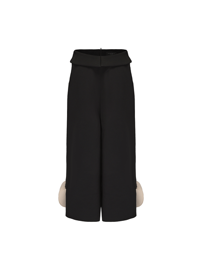 ATELIER MISS LU stacked disc panel design cropped wide-leg pants - JONAS.