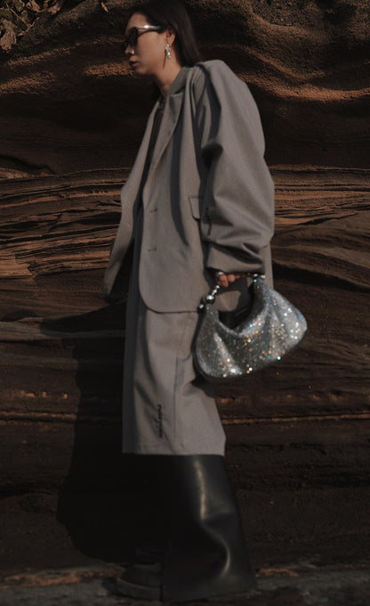 IUBALLET Beaded Chain Hobo Bag - POWER.