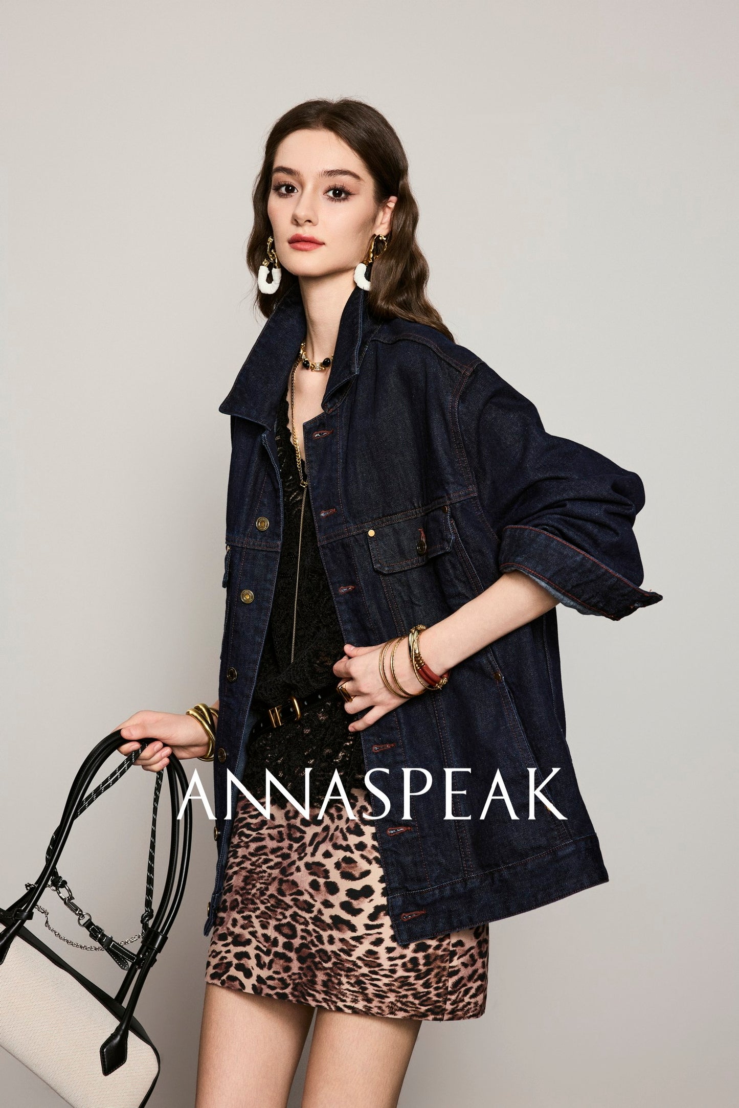 ANNASPEAK starfish denim silhouette denim jacket-SARE.