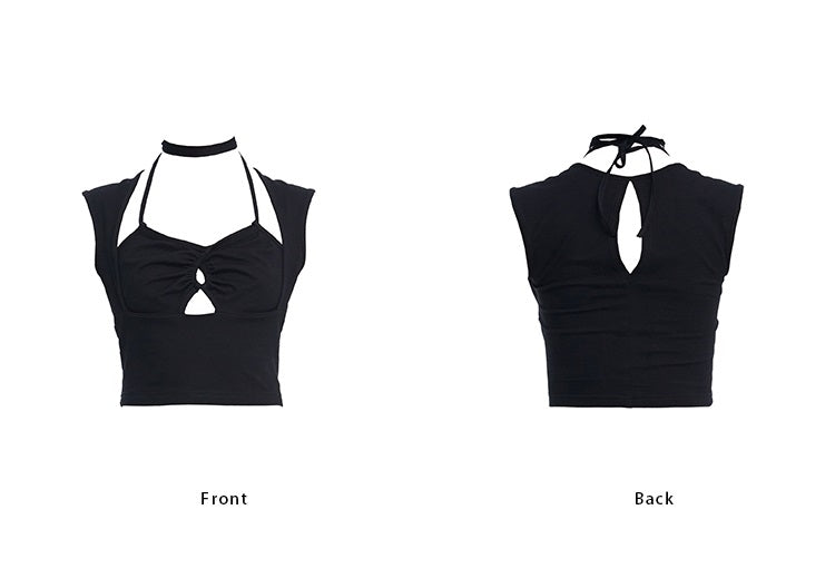 TINY IN cut-out drawstring short women's top-FANTA