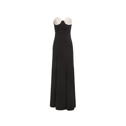 ATELIER MISS LU Flower Piece Design Bandeau Slit Mermaid Dress -  AKBAR.