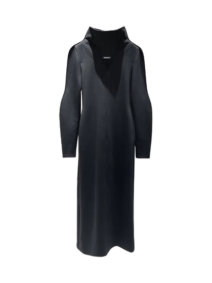 ANNAKIKI niche designer model comfortable wavy stand-up collar coat-HIROTO