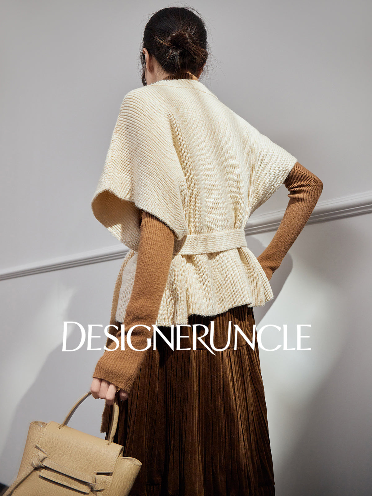 DGU| Off-white vest loose niche design fashionable loose top - Kyla.