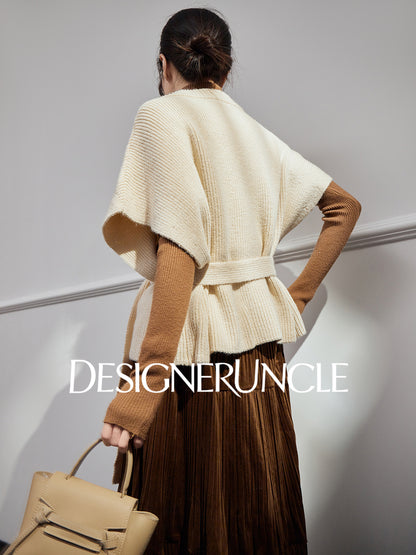 DGU| Off-white vest loose niche design fashionable loose top - Kyla.