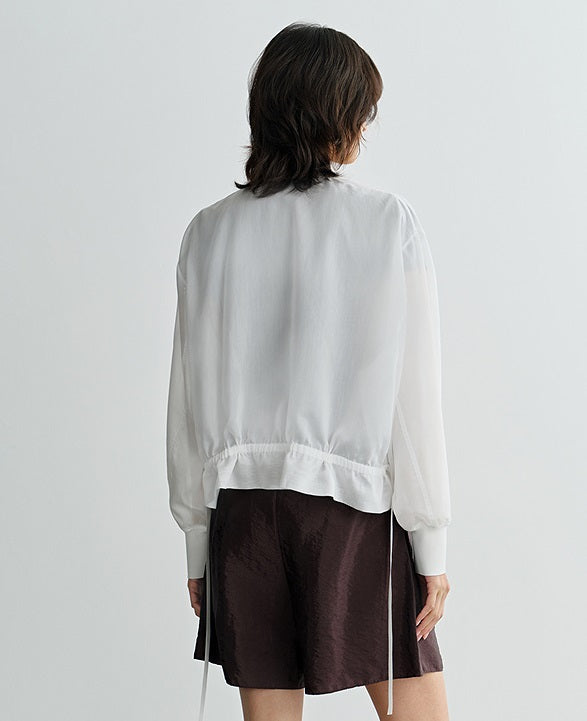 COMME MOI summer women's white cropped waist jacket - ELANOR.