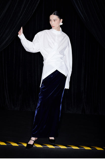 M essential Mackay designer two-wear wrap stand-up collar shirt - Veron.