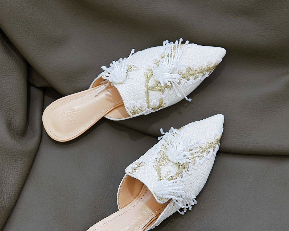 B-FEI Stylish French Pointed Toe Slippers-QWAN.