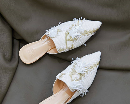 B-FEI Stylish French Pointed Toe Slippers-QWAN.
