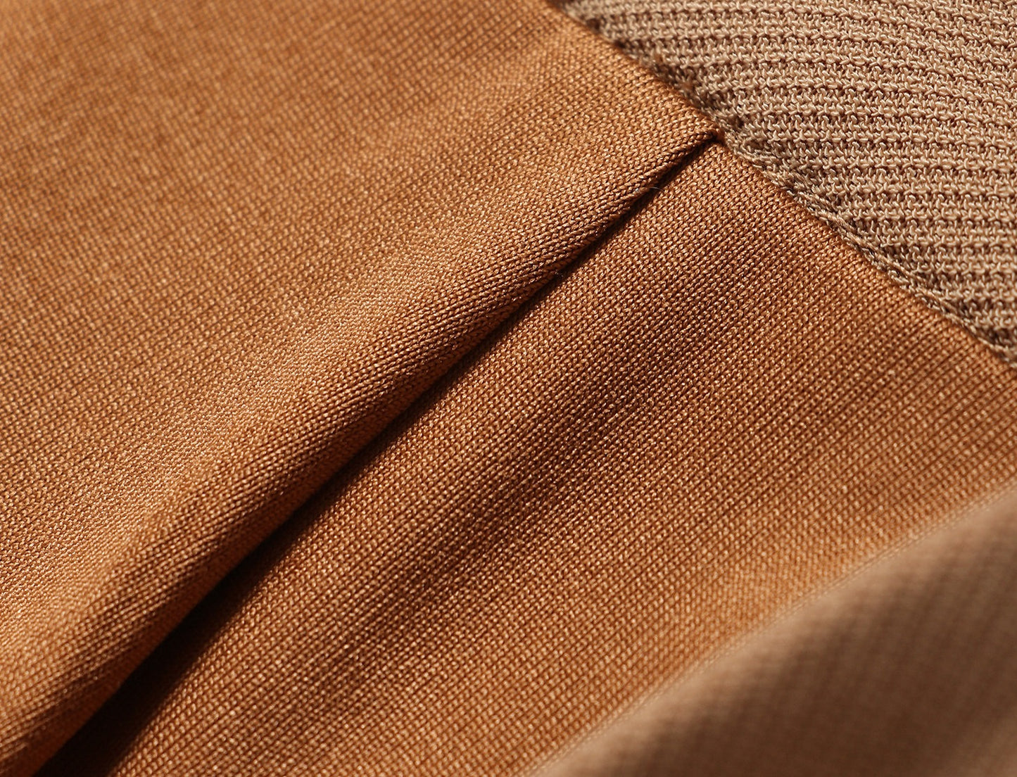 WANGXO | Twill Roman Knit with Lightweight Sheer Paneling  A-Line Hem Flowing Skirt  -RAYA