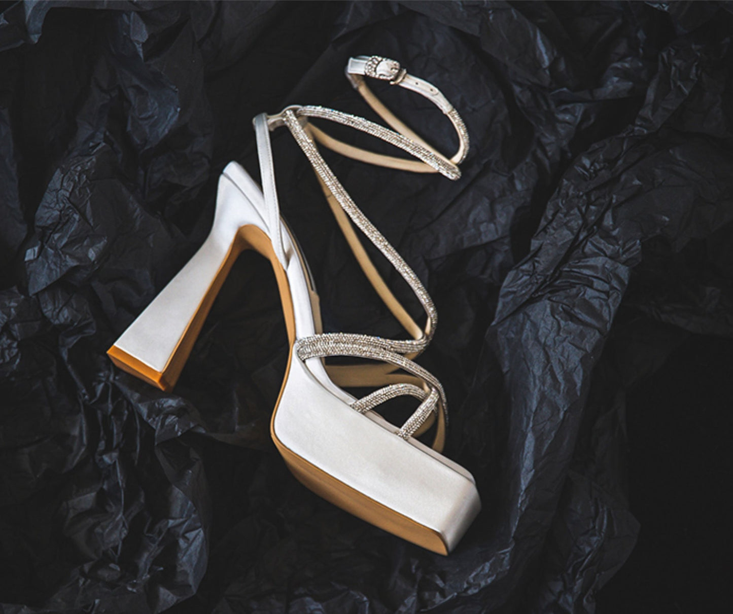 SHOESZOOO Straight Strap Platform High Heel - RICHES.
