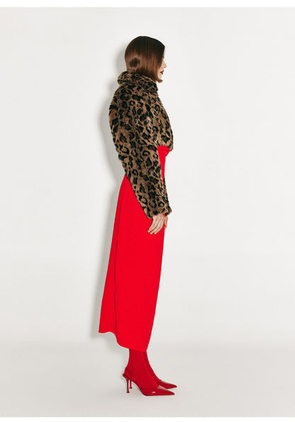 ATELIER MISS LU fall/winter irregular pleated design bandeau red dress -STEVE