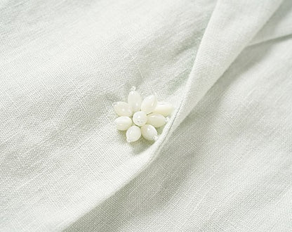 COMME MOI Lv Yan designer summer high-tech linen suit - GRACE.