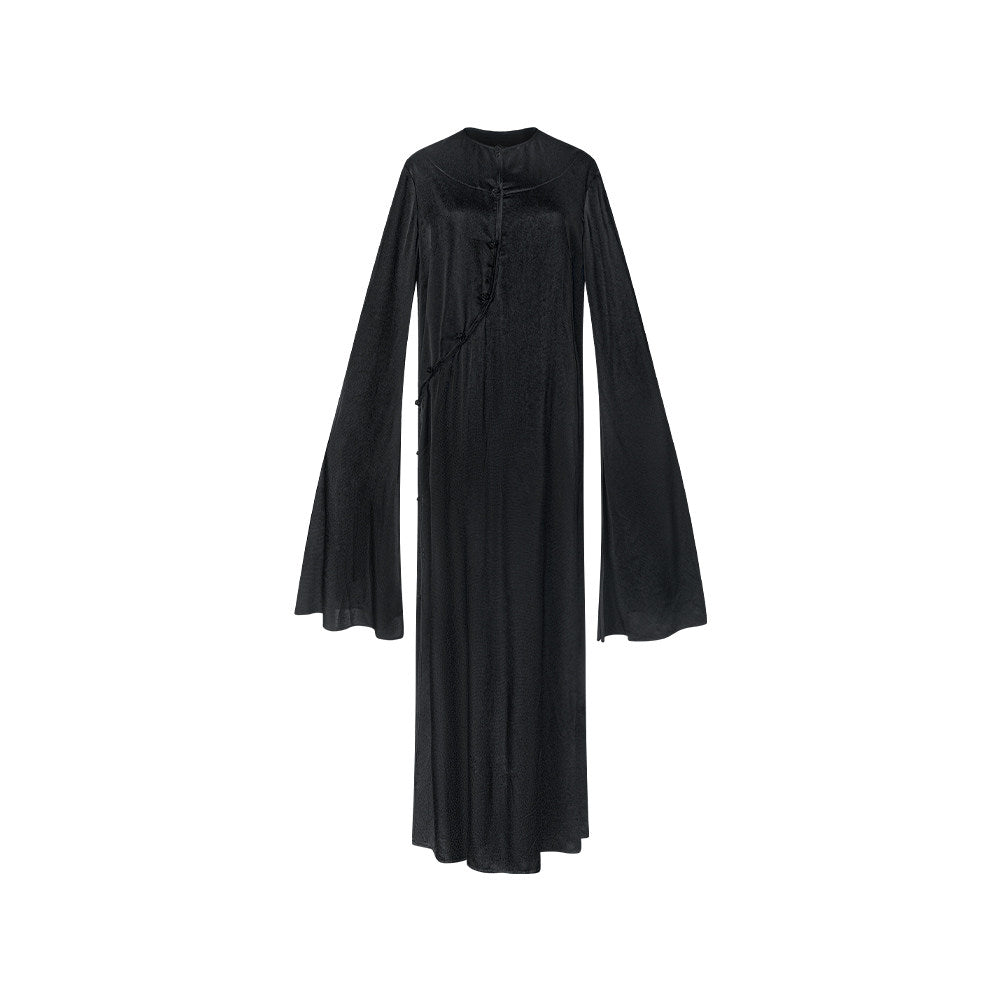 TUYUE Handmade Buckle Light Silhouette Midi Dress - NIMO.