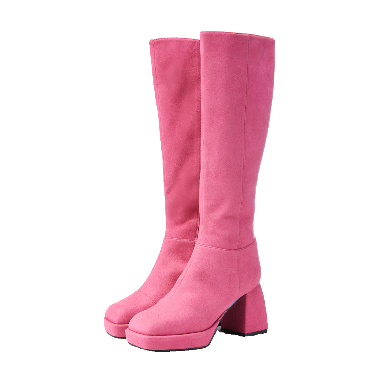 B-FEI platform thick square heel leather high boots-KARDA.