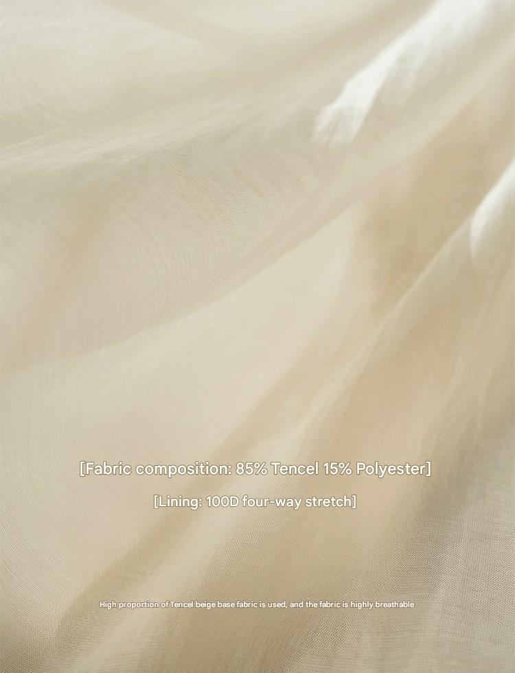 LE VENT&TES AILES retro Crystal embellished Premium Silhouette Tencel Beaded vacation Dress-YUTA