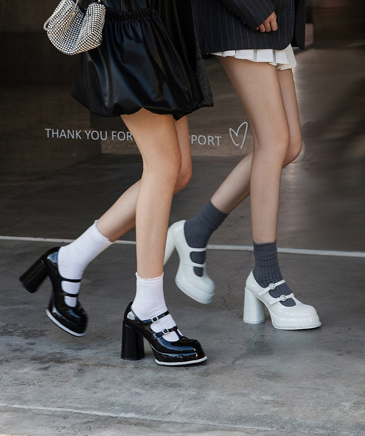 SHOESZOOO Platform Maryjane High Block Heels - SWADE.