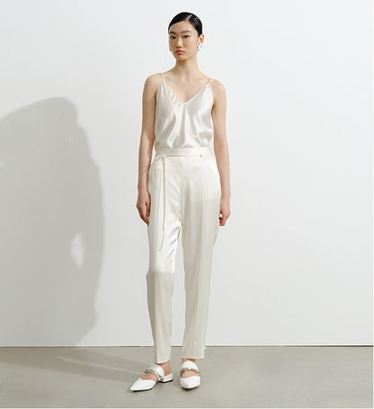 COMME MOI Lu Yan designer's new women's V-neck acetate satin camisole - MARTINS .