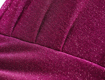 WANGXO | Acetate Pleated Cut-Out Maxi Knit Dress- RINA.