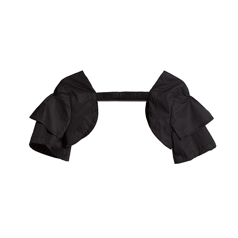 TINY IN double-sleeved vest two-piece women's two wear black Top-LIGHT