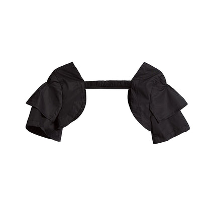 TINY IN double-sleeved vest two-piece women's two wear black Top-LIGHT