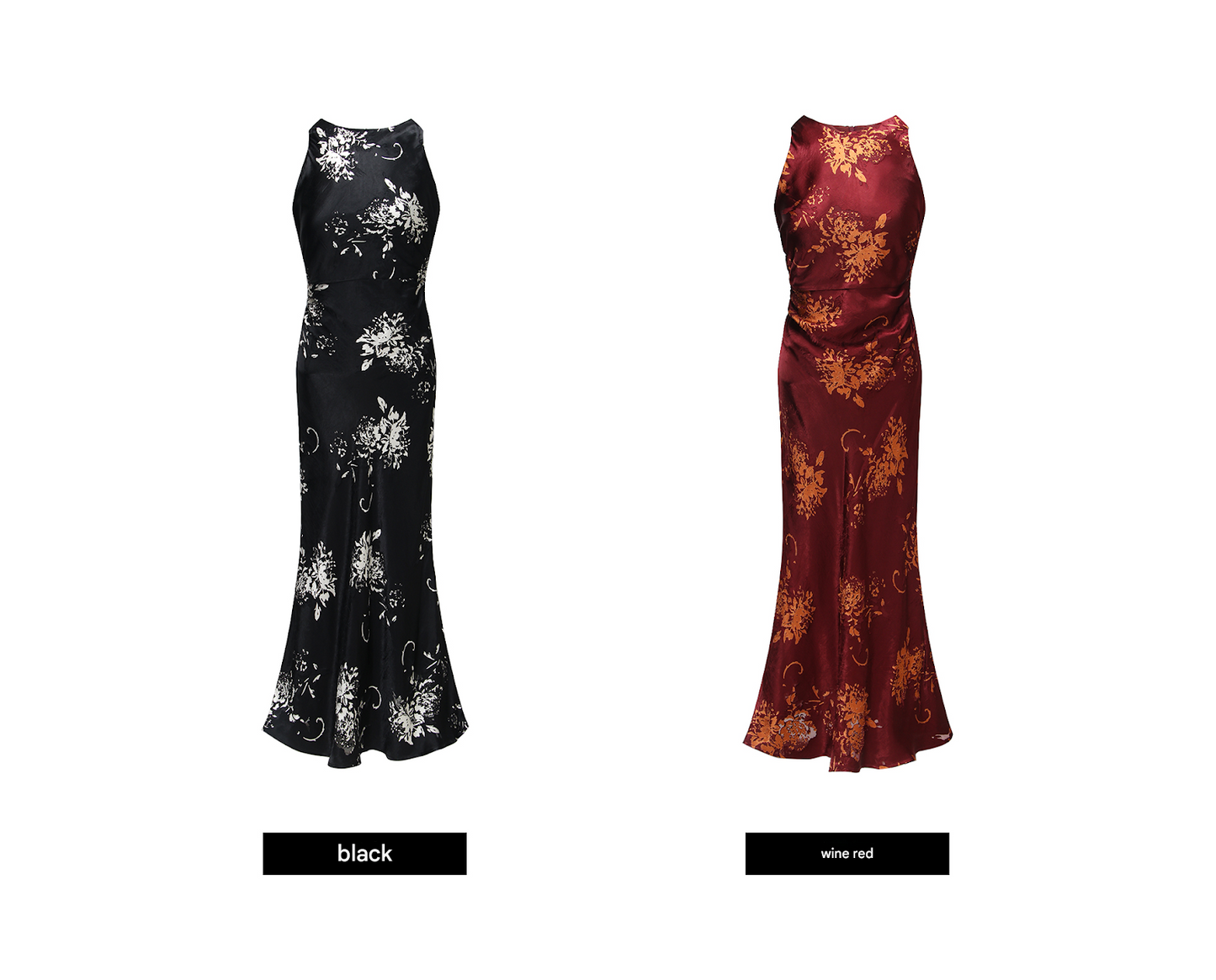 WANGXO | Mercerized Touch Silk  Sleeveless Maxi A-Hem Dress -SYRA.