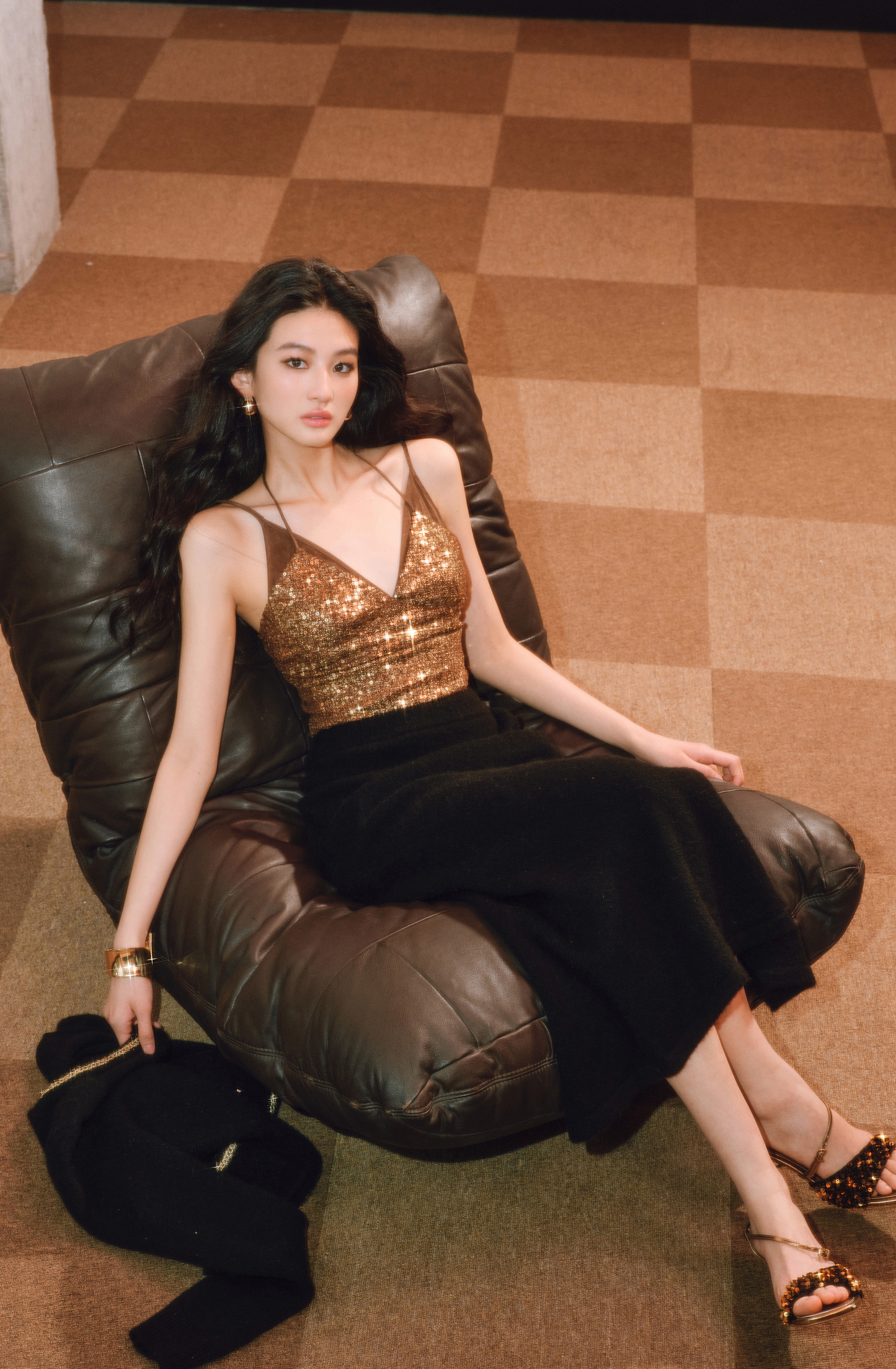 WANGXO | Hand-Stitched Adjustable Two-Piece Halterneck Sling Top -SENA.