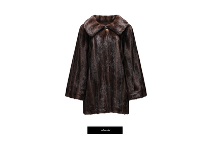 WANGXO | Grade Paz Strip Mink Fur Coat - LAYA.