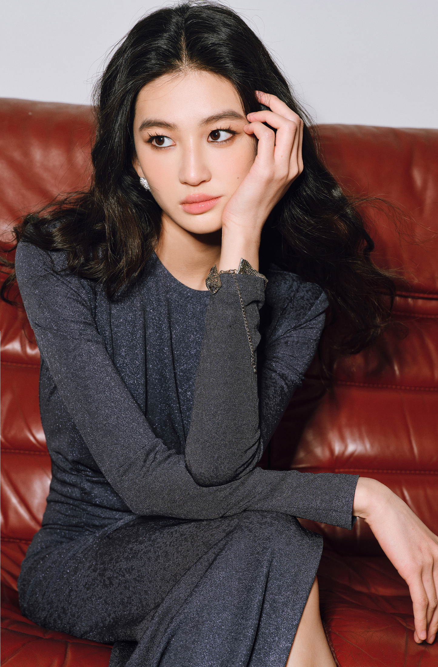 WANGXO | Acetate Pleated Cut-Out Maxi Knit Dress- RINA.