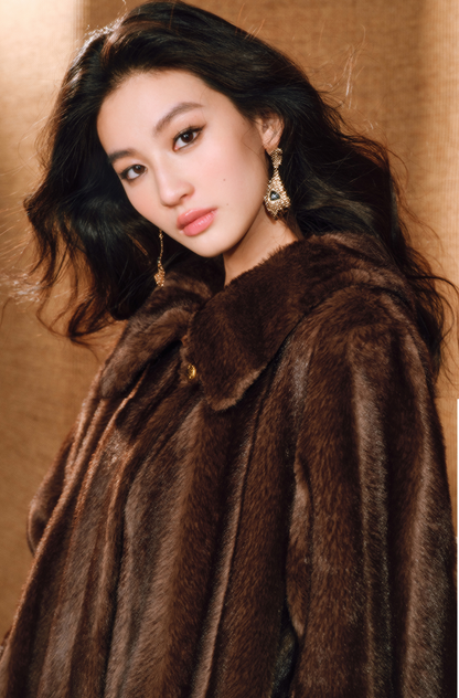 WANGXO | Grade Paz Strip Mink Fur Coat - LAYA.